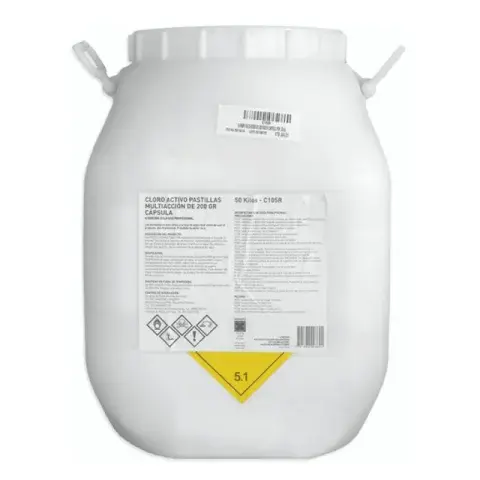 Cloro activo pastillas multiacción bidón 50kg