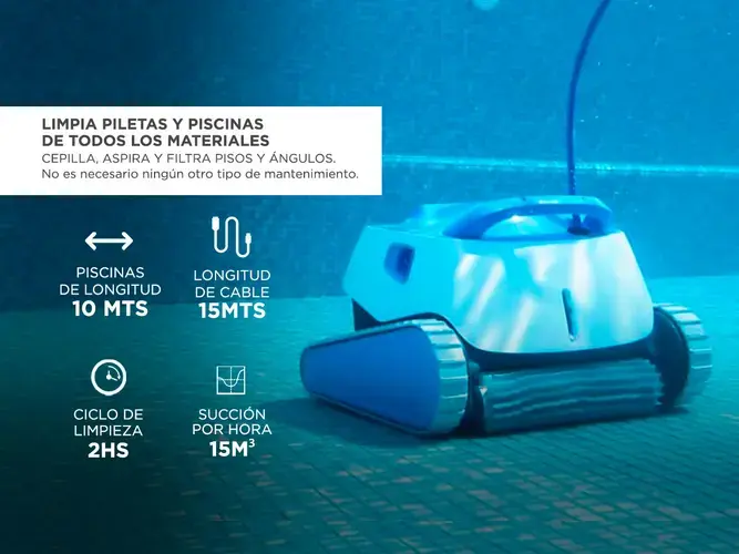 Dolphin S100 - Ciclo de limpieza y succión