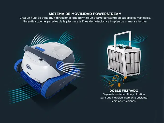 Dolphin S200 - Sistema de movilidad Power Stream y doble filtrado